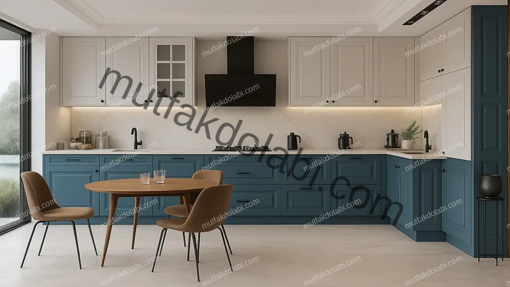 mavi membran mutfak dolabı modeli